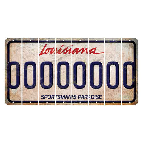 Louisiana Sportsmans Paradise Cut License Plate Strips (Set of 8)