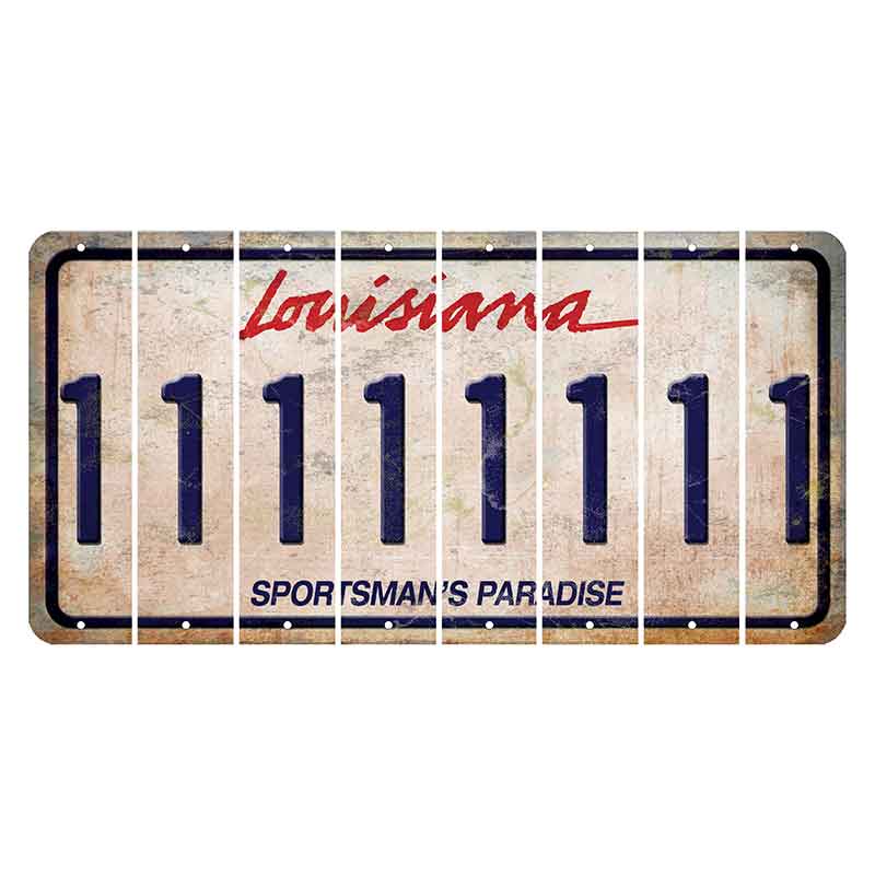 Louisiana Sportsmans Paradise Cut License Plate Strips (Set of 8) 1