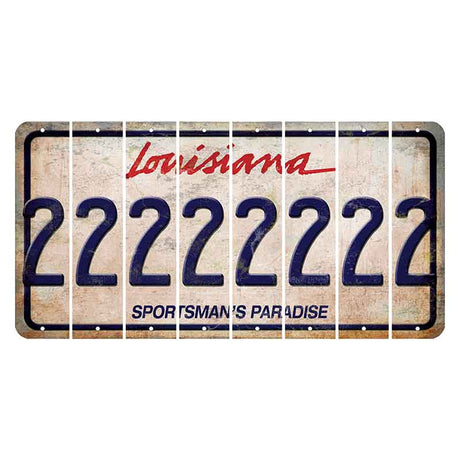 Louisiana Sportsmans Paradise Cut License Plate Strips (Set of 8) 2