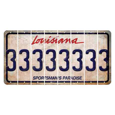 Louisiana Sportsmans Paradise Cut License Plate Strips (Set of 8) 3