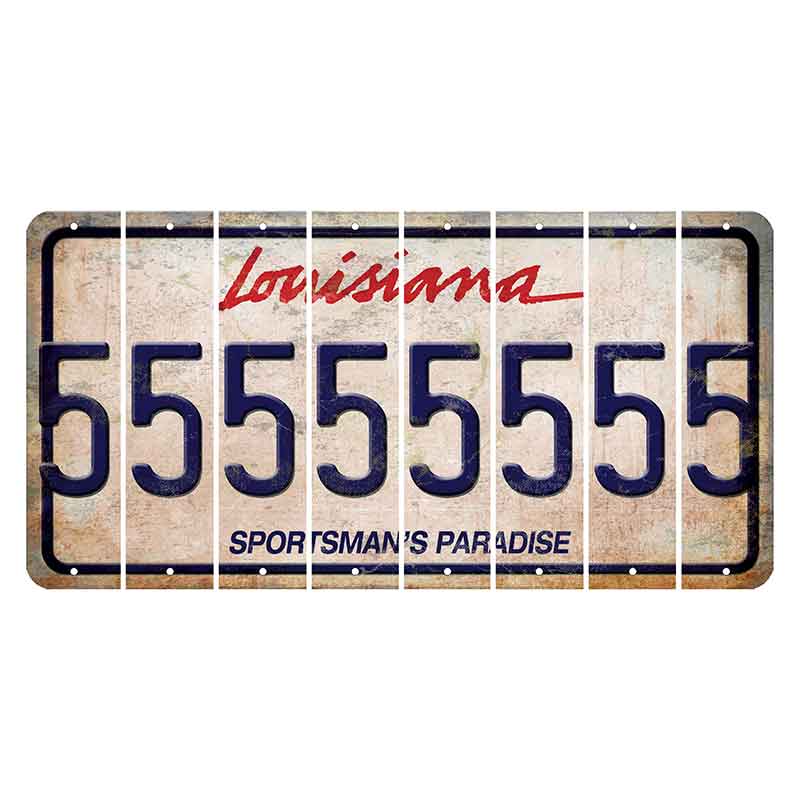 Louisiana Sportsmans Paradise Cut License Plate Strips (Set of 8) 5