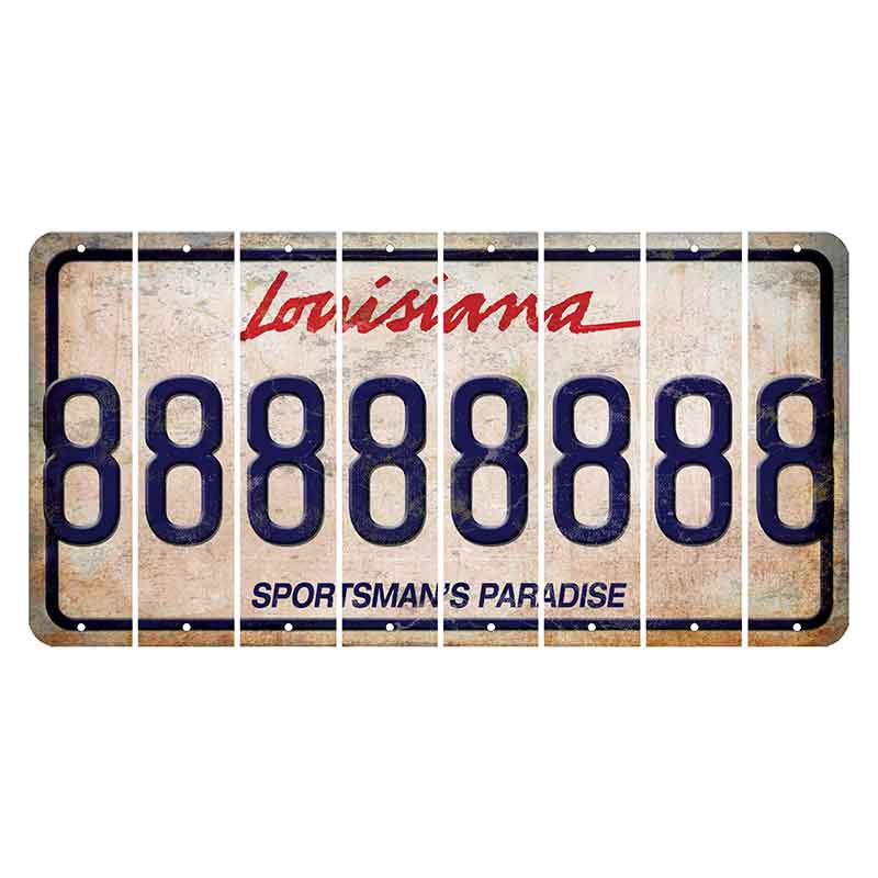 Louisiana Sportsmans Paradise Cut License Plate Strips (Set of 8) 8