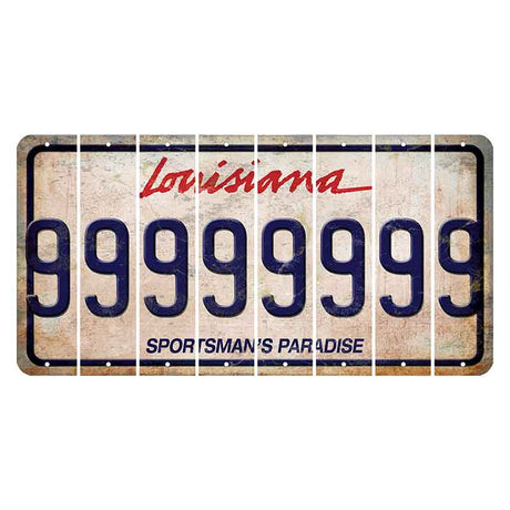 Louisiana Sportsmans Paradise Cut License Plate Strips (Set of 8) 9