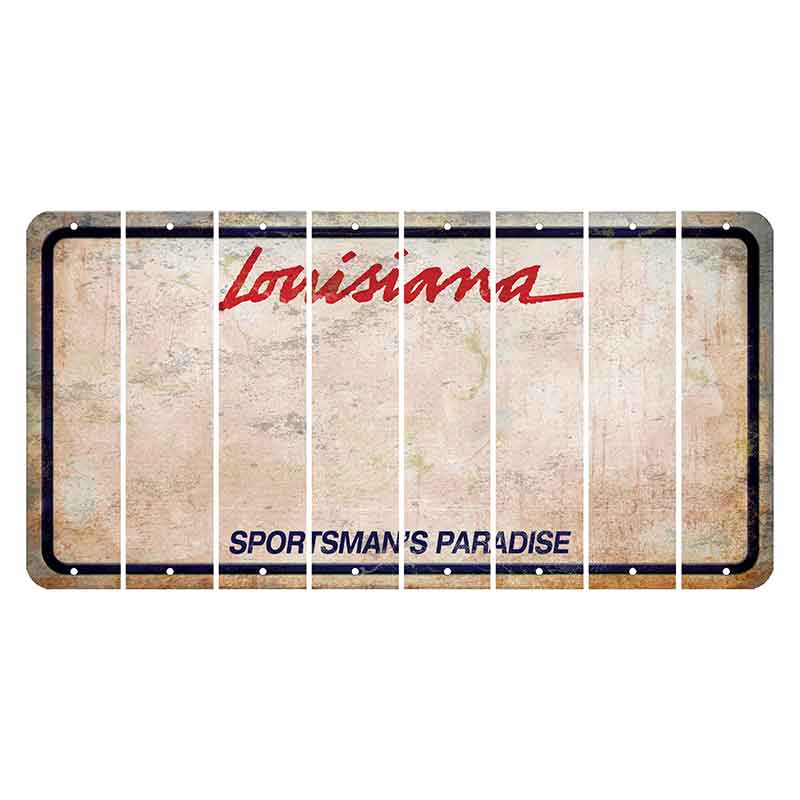 Louisiana Sportsmans Paradise Cut License Plate Strips (Set of 8) Blank