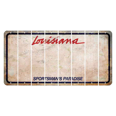 Louisiana Sportsmans Paradise Cut License Plate Strips (Set of 8) Blank