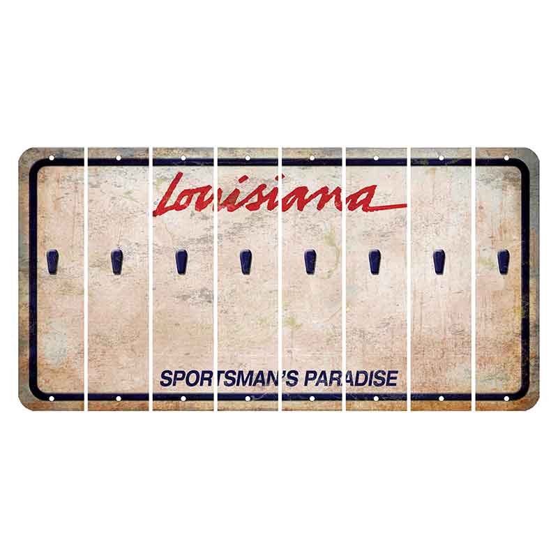 Louisiana Sportsmans Paradise Cut License Plate Strips (Set of 8) Apostrophe