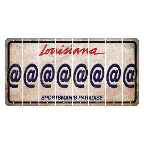 Louisiana Sportsmans Paradise Cut License Plate Strips (Set of 8) At Sign