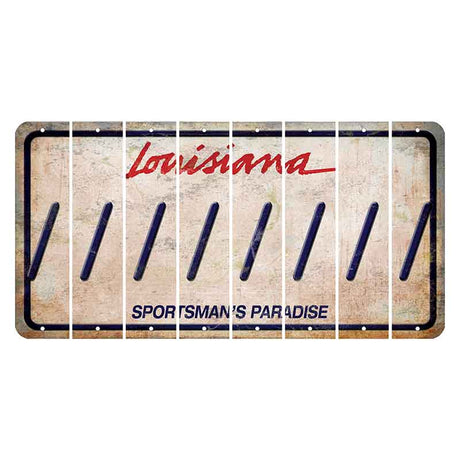 Louisiana Sportsmans Paradise Cut License Plate Strips (Set of 8) Forward Slash