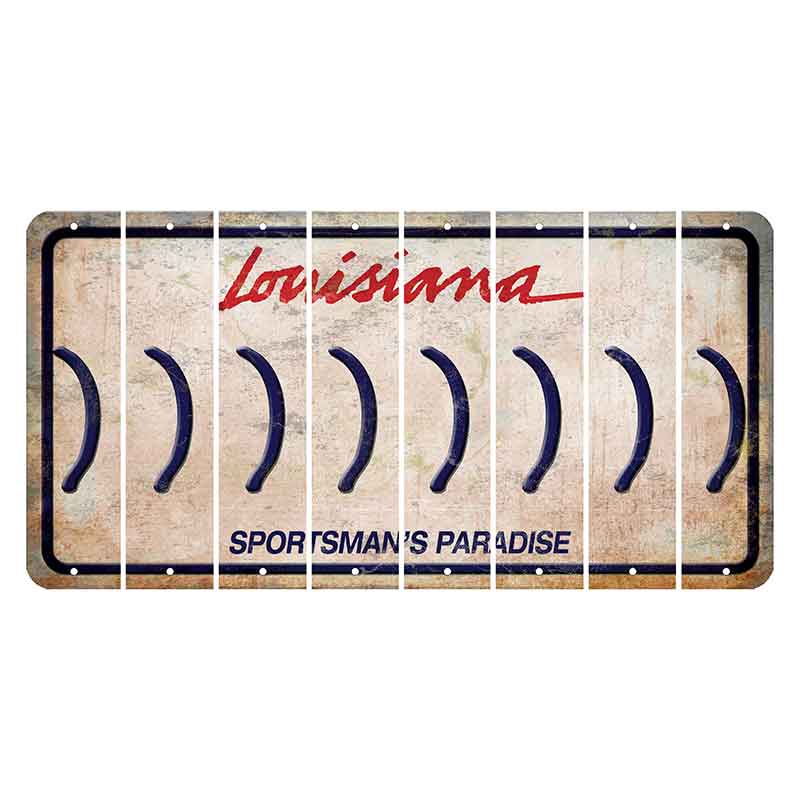 Louisiana Sportsmans Paradise Cut License Plate Strips (Set of 8) Parenthesis - Right