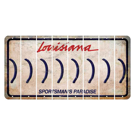 Louisiana Sportsmans Paradise Cut License Plate Strips (Set of 8) Parenthesis - Right