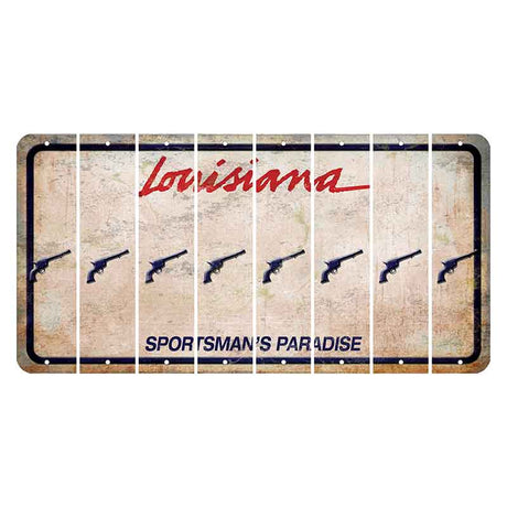 Louisiana Sportsmans Paradise Cut License Plate Strips (Set of 8) Revolver