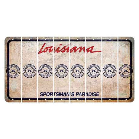 Louisiana Sportsmans Paradise Cut License Plate Strips (Set of 8) 2nd Amendment