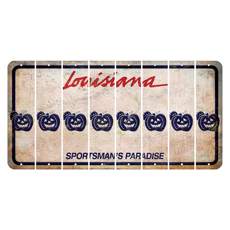 Louisiana Sportsmans Paradise Cut License Plate Strips (Set of 8) Pumpkin