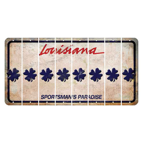 Louisiana Sportsmans Paradise Cut License Plate Strips (Set of 8) Shamrock