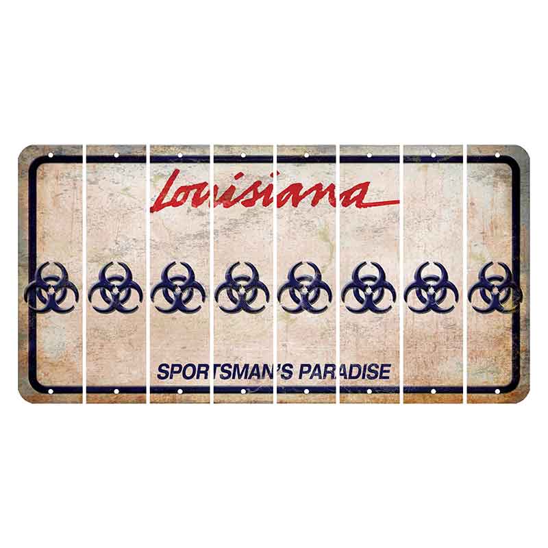 Louisiana Sportsmans Paradise Cut License Plate Strips (Set of 8) Radioactive