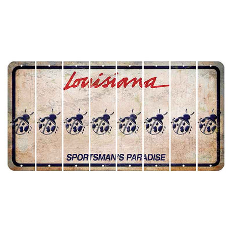 Louisiana Sportsmans Paradise Cut License Plate Strips (Set of 8) Ladybug