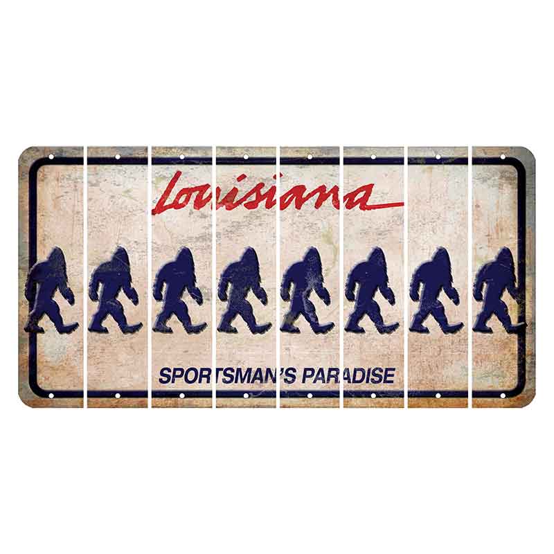 Louisiana Sportsmans Paradise Cut License Plate Strips (Set of 8) Bigfoot