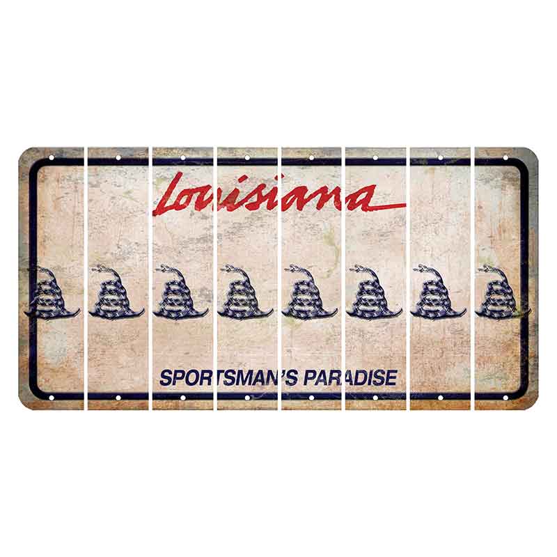 Louisiana Sportsmans Paradise Cut License Plate Strips (Set of 8) Gadsden