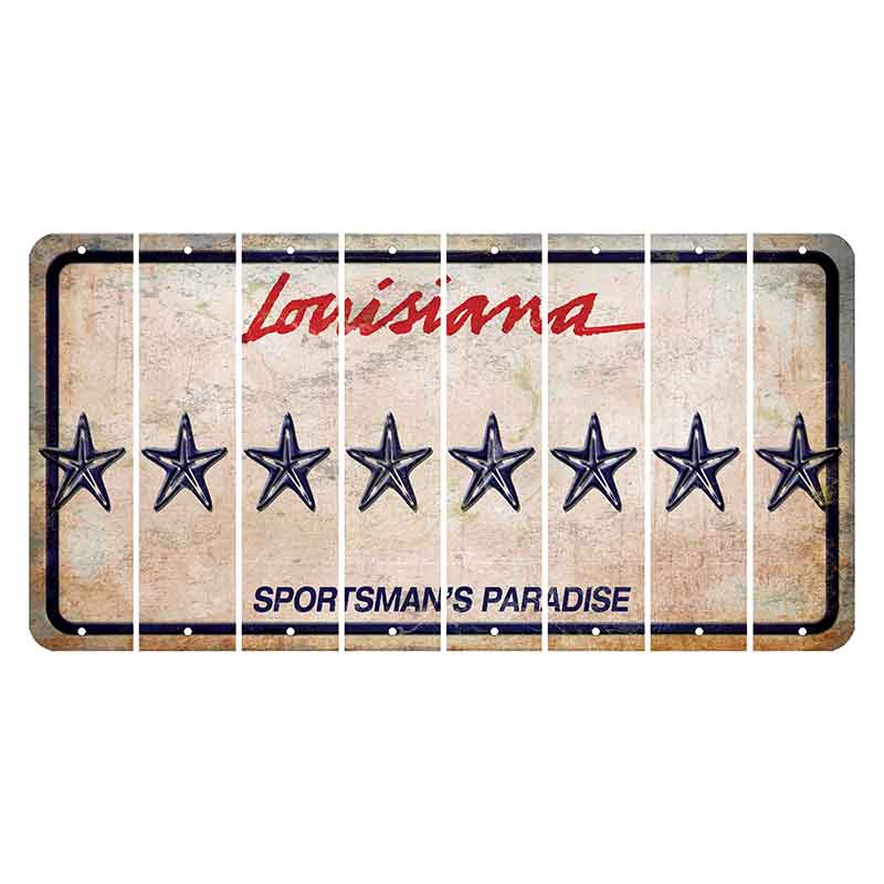 Louisiana Sportsmans Paradise Cut License Plate Strips (Set of 8) Star Fish