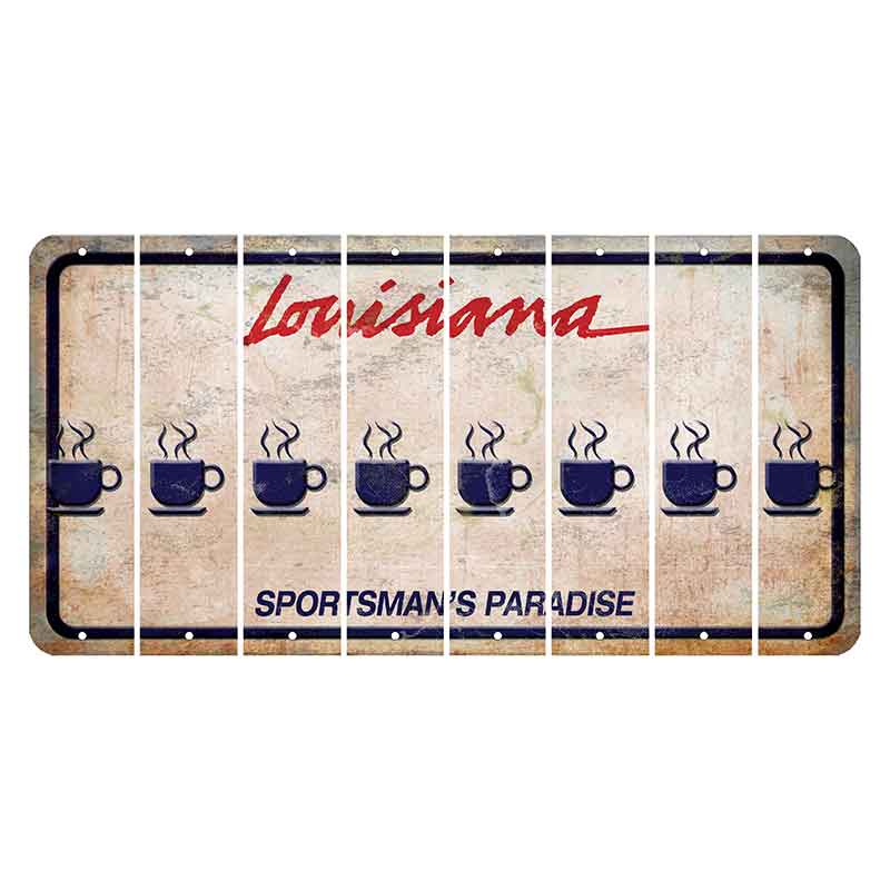 Louisiana Sportsmans Paradise Cut License Plate Strips (Set of 8) Coffee Mug