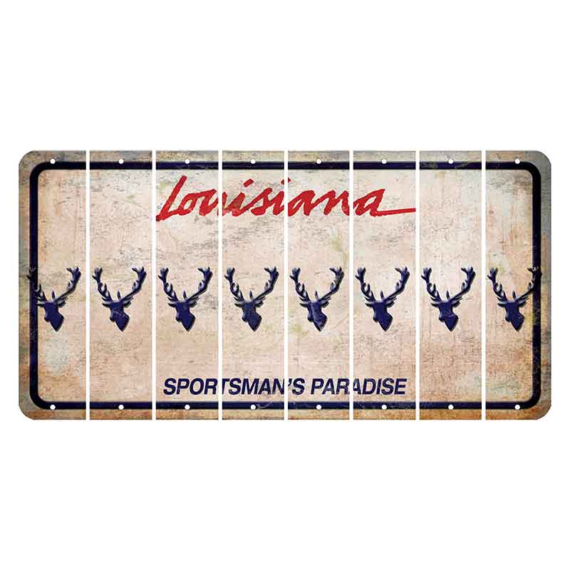 Louisiana Sportsmans Paradise Cut License Plate Strips (Set of 8) Elk