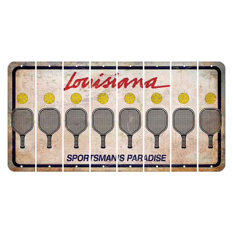 Louisiana Sportsmans Paradise Cut License Plate Strips (Set of 8) Pickleball