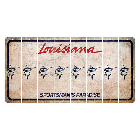 Louisiana Sportsmans Paradise Cut License Plate Strips (Set of 8) Swordfish