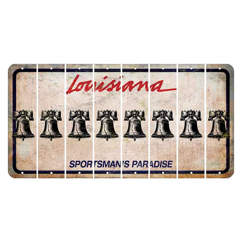 Louisiana Sportsmans Paradise Cut License Plate Strips (Set of 8) Liberty Bell