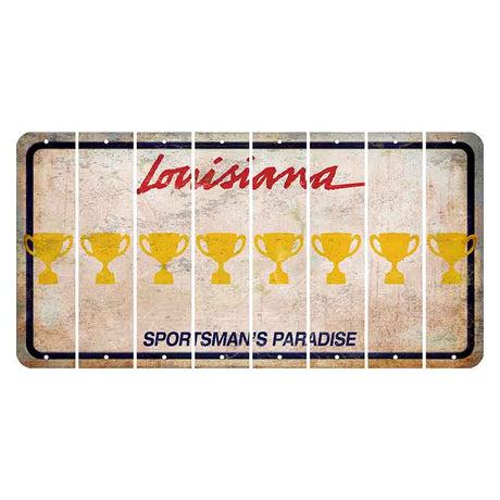 Louisiana Sportsmans Paradise Cut License Plate Strips (Set of 8) Trophy