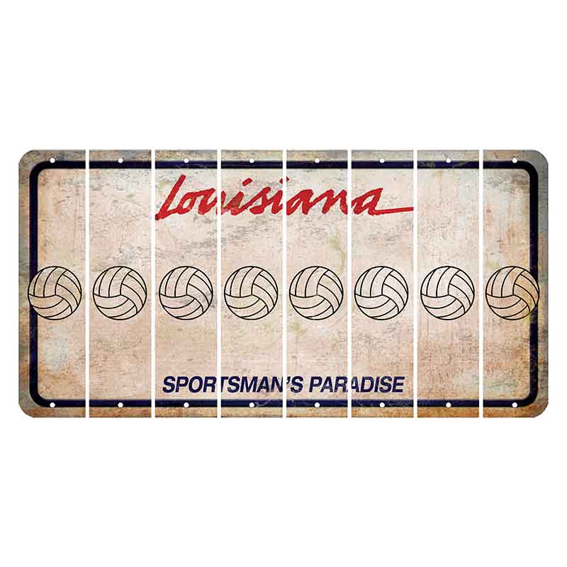 Louisiana Sportsmans Paradise Cut License Plate Strips (Set of 8) Volleyball