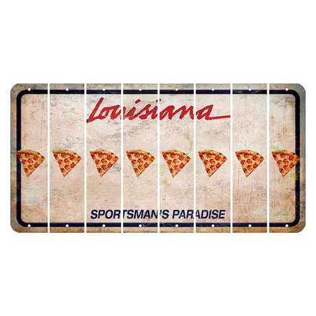 Louisiana Sportsmans Paradise Cut License Plate Strips (Set of 8) Pizza