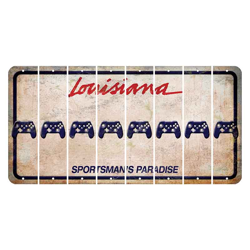 Louisiana Sportsmans Paradise Cut License Plate Strips (Set of 8) X Controller