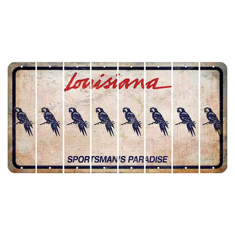 Louisiana Sportsmans Paradise Cut License Plate Strips (Set of 8) Parrot