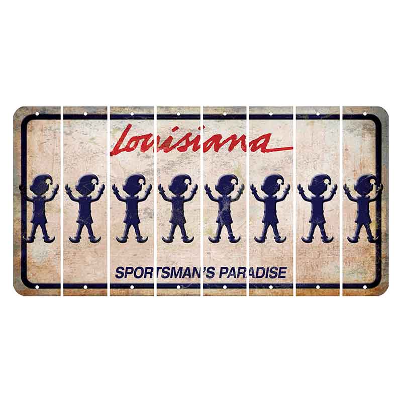 Louisiana Sportsmans Paradise Cut License Plate Strips (Set of 8) Elf