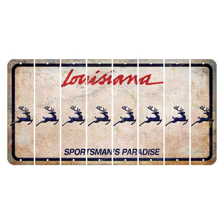 Louisiana Sportsmans Paradise Cut License Plate Strips (Set of 8) Reindeer