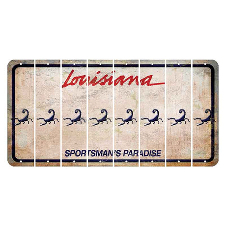 Louisiana Sportsmans Paradise Cut License Plate Strips (Set of 8) Scorpion