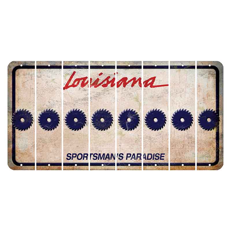 Louisiana Sportsmans Paradise Cut License Plate Strips (Set of 8) Saw Blade