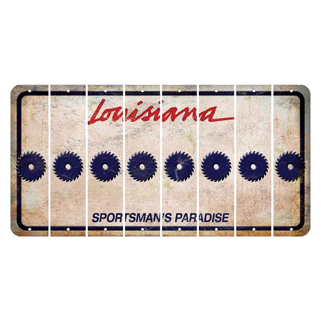 Louisiana Sportsmans Paradise Cut License Plate Strips (Set of 8) Saw Blade