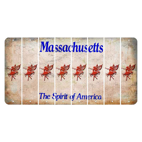 Massachusetts Spirit of America Cut License Plate Strips (Set of 8) Fairy