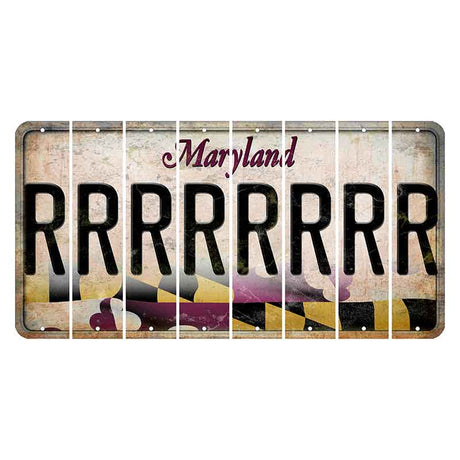 Maryland Flag Cut License Plate Strips (Set of 8) R