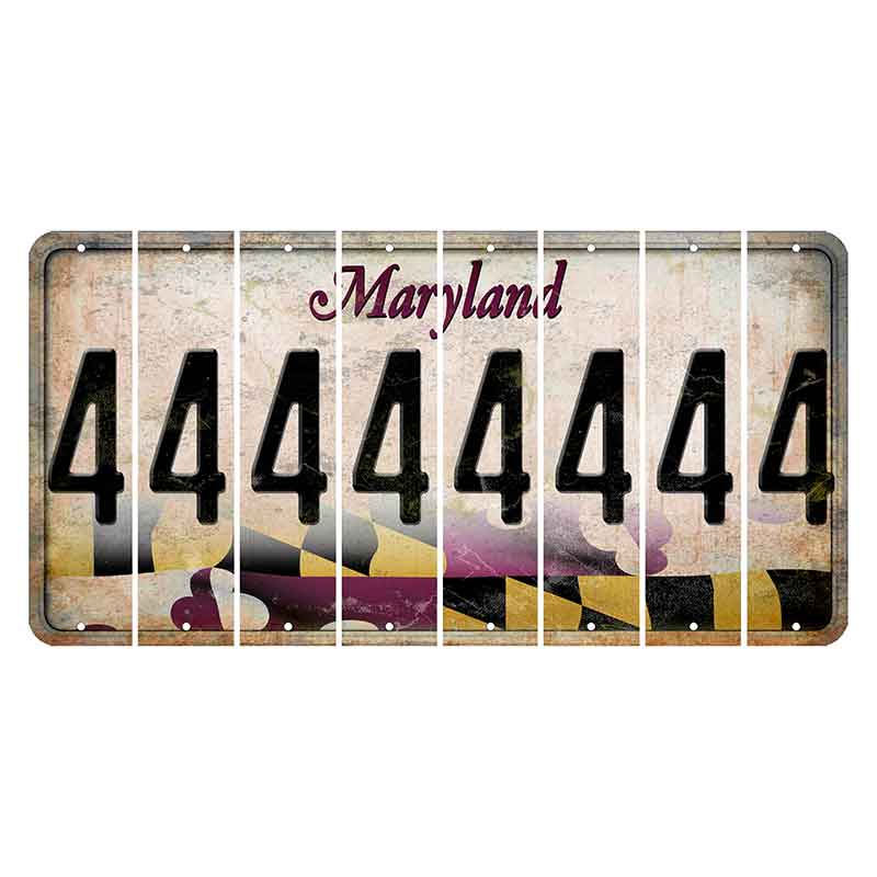 Maryland Flag Cut License Plate Strips (Set of 8) 4