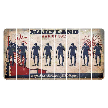 Maryland War of 1812 Cut License Plate Strips (Set of 8) Zombie