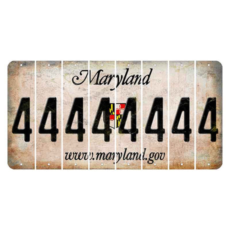 Maryland Shield Cut License Plate Strips (Set of 8) 4