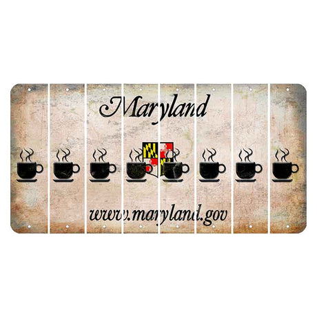 Maryland Shield Cut License Plate Strips (Set of 8) Coffee Mug