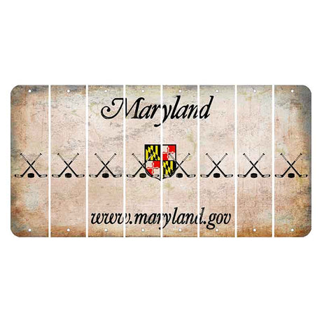 Maryland Shield Cut License Plate Strips (Set of 8) Hockey