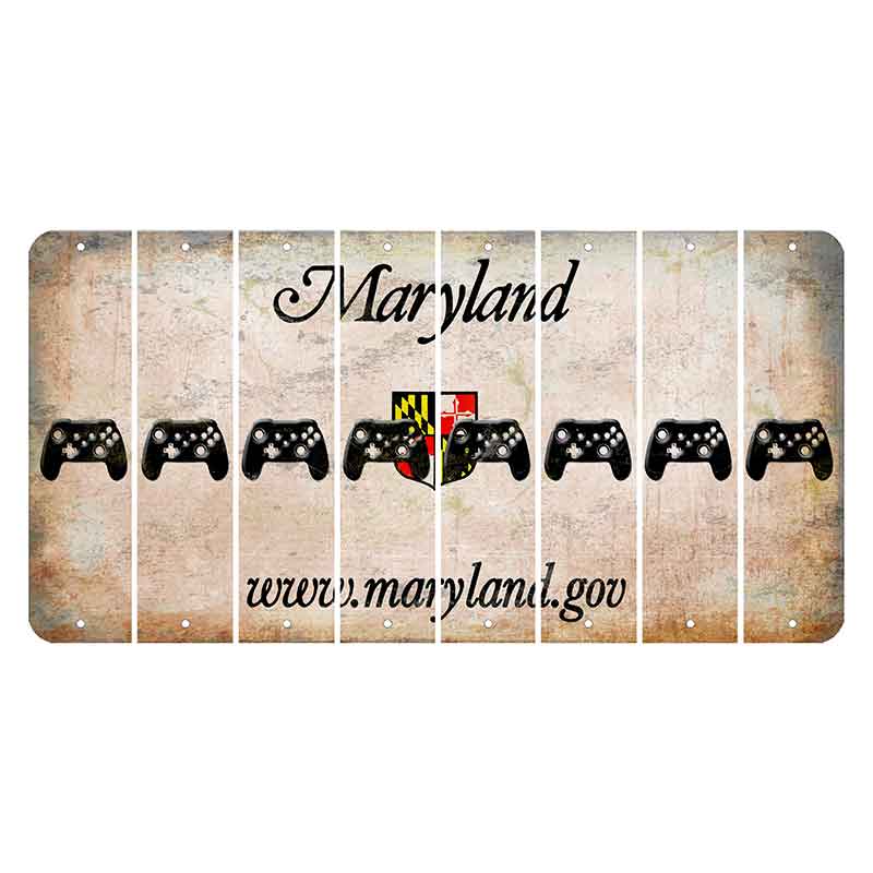 Maryland Shield Cut License Plate Strips (Set of 8) X Controller