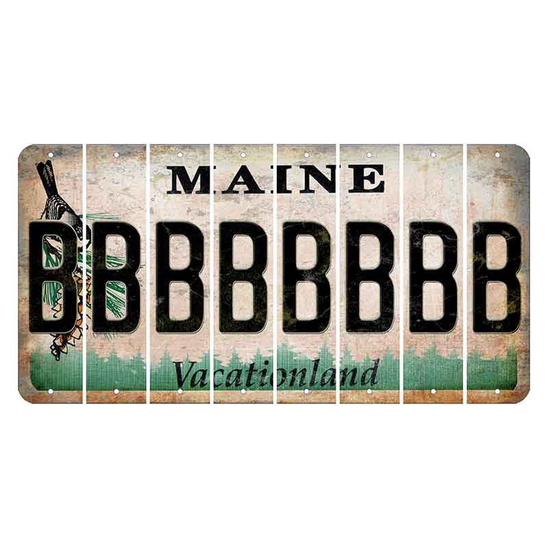 Maine Chickadee Cut License Plate Strips (Set of 8) B