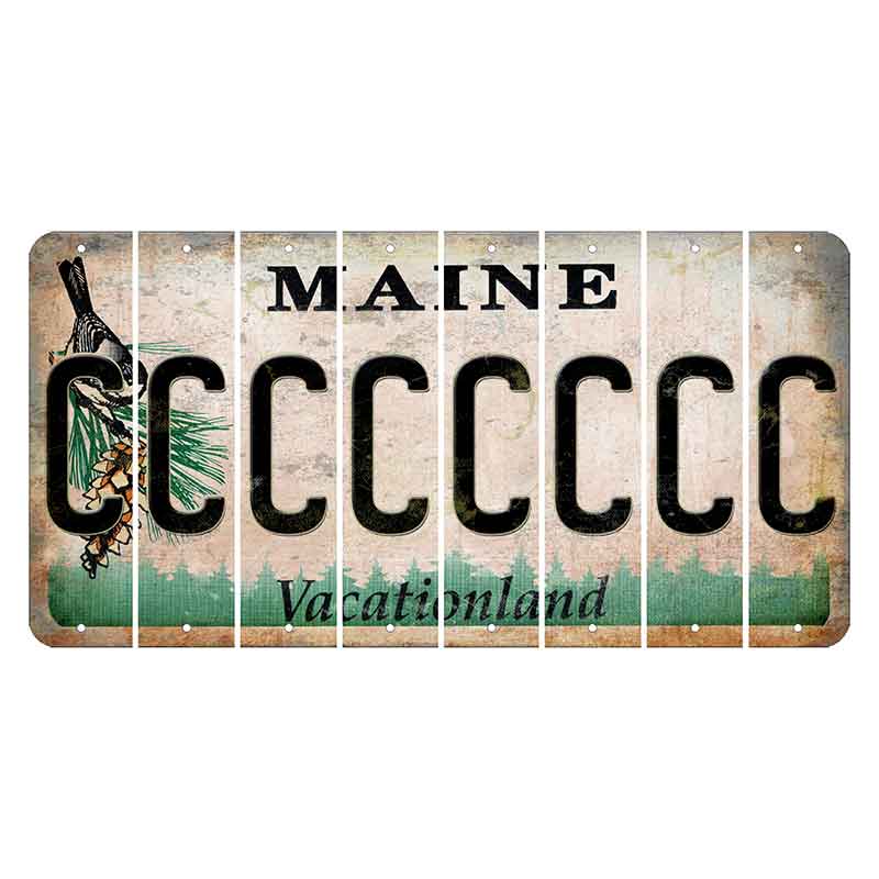 Maine Chickadee Cut License Plate Strips (Set of 8) C