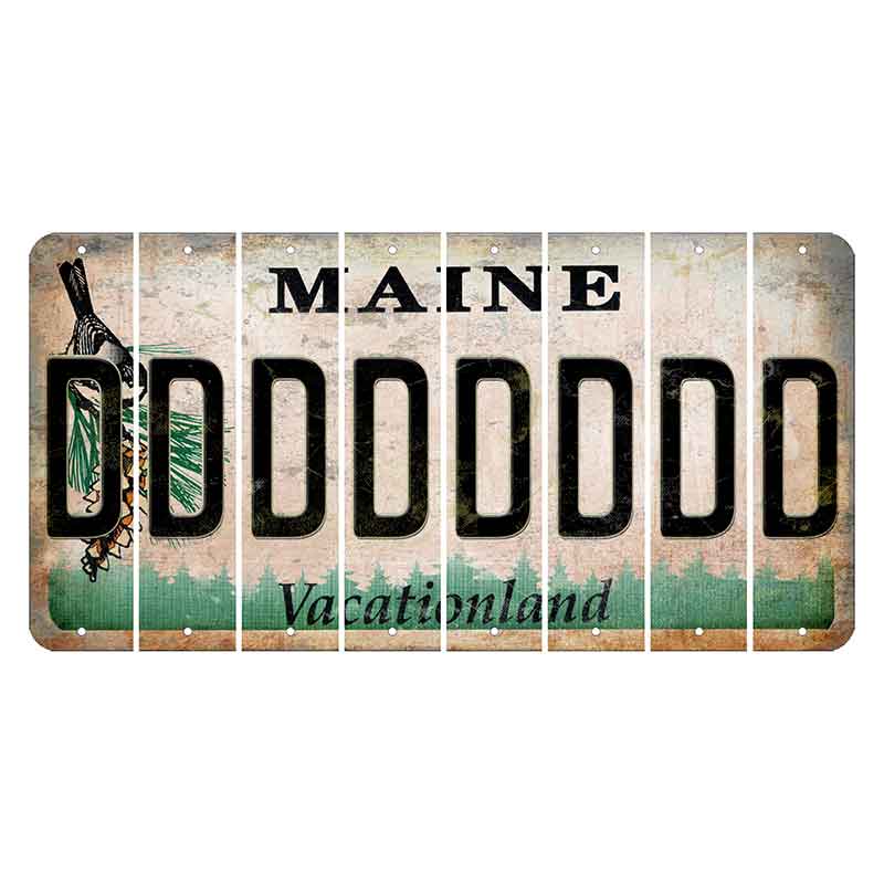 Maine Chickadee Cut License Plate Strips (Set of 8) D