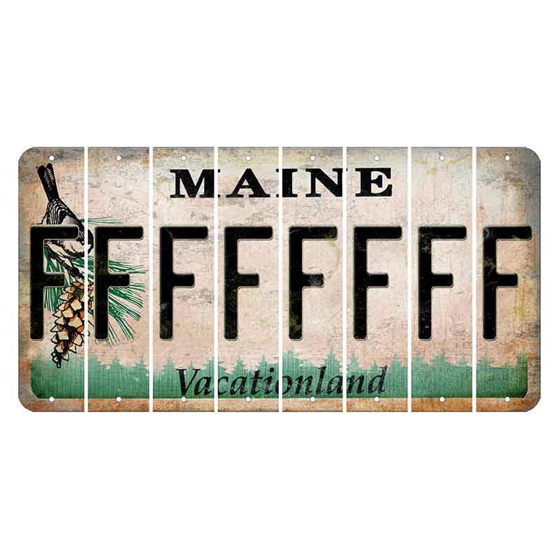 Maine Chickadee Cut License Plate Strips (Set of 8) F